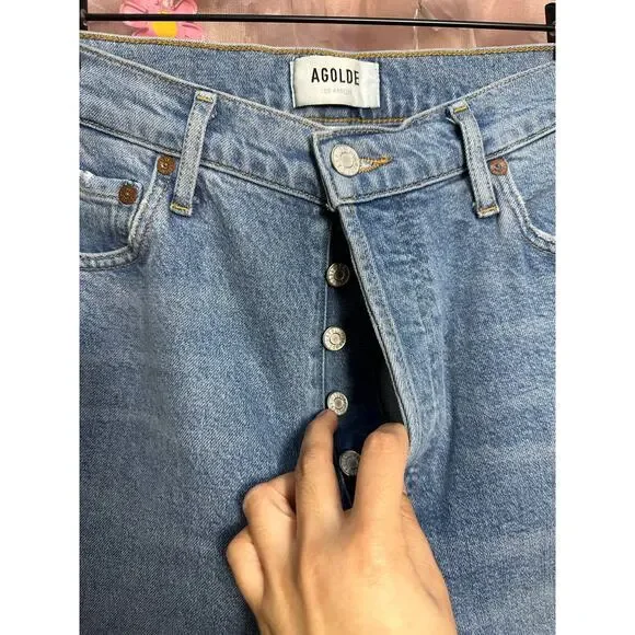 Agolde Nico Slim Straight Leg Jeans Size 28 AD093D-1255 - Picture 6 of 12